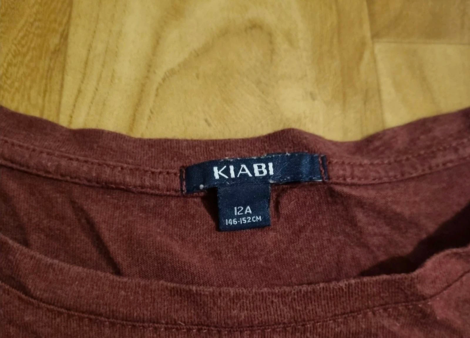 Lang mouw t-shirt Kiabi meisje bordeaux met opschrift maat 12 jaar – photo 2